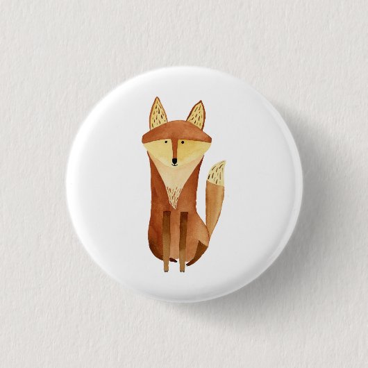 Badge Rond 2,50 Cm Bouton Fox (Devant)