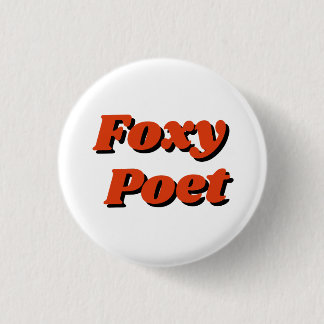 Badge Rond 2,50 Cm Bouton "Foxy Poet"