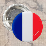 Badge Rond 2,50 Cm Bouton France, mode patriotique du drapeau françai<br><div class="desc">Boutons : Drapeau français et français - amour mon pays,  voyage,  vacances,  patriotes nationaux / fans de sports</div>