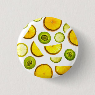 Badge Rond 2,50 Cm Bouton Fruits d'agrumes