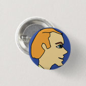 Badge Rond 2,50 Cm bouton garçon du bureau blanc (Devant & derrière)