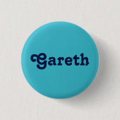 Badge Rond 2,50 Cm Bouton Gareth (Devant)