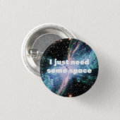 Badge Rond 2,50 Cm Bouton Geek Espace (Devant & derrière)