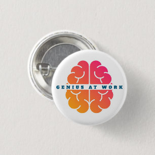 Badge Rond 2,50 Cm Bouton Génie au travail