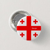 Badge Rond 2,50 Cm Bouton Géorgie, Drapeau géorgien patriotique mode (Devant & derrière)