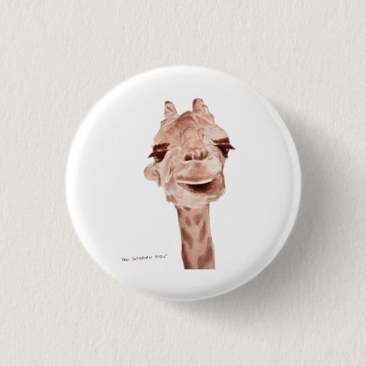 Badge Rond 2,50 Cm bouton girafe (Devant)