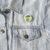 Badge Rond 2,50 Cm Bouton Giraffe (En situation)