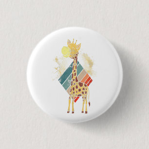 Badge Rond 2,50 Cm Bouton Giraffe Cute Hug   Cadeau spécial pour enfa