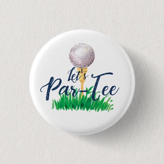 Badge Rond 2,50 Cm Bouton Golf Party (Devant)