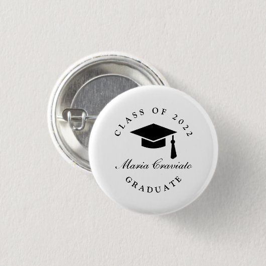 Badge Rond 2,50 Cm Bouton Graduation personnalisée (Devant & derrière)