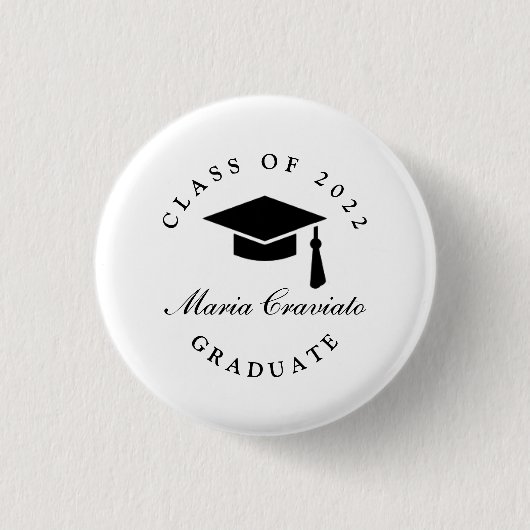 Badge Rond 2,50 Cm Bouton Graduation personnalisée (Devant)