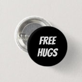 Badge Rond 2,50 Cm Bouton GRATUIT HUGS (Devant & derrière)
