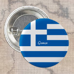 Badge Rond 2,50 Cm Bouton Grèce, Drapeau grec patriotique Voyage /spo<br><div class="desc">Boutons : Grèce & drapeau grec - amour mon pays,  voyage,  vacances,  patriotes nationaux / fans de sports</div>