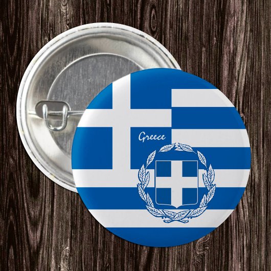 Badge Rond 2,50 Cm Bouton Grèce, mode Drapeau grec patriotique