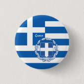 Badge Rond 2,50 Cm Bouton Grèce, mode Drapeau grec patriotique (Devant)