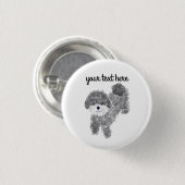 Badge Rond 2,50 Cm Bouton Gris #1 (Devant & derrière)