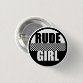 Badge Rond 2,50 Cm Bouton grossier de fille (Devant & derrière)