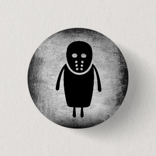 Badge Rond 2,50 Cm Bouton Halloween "Jason"