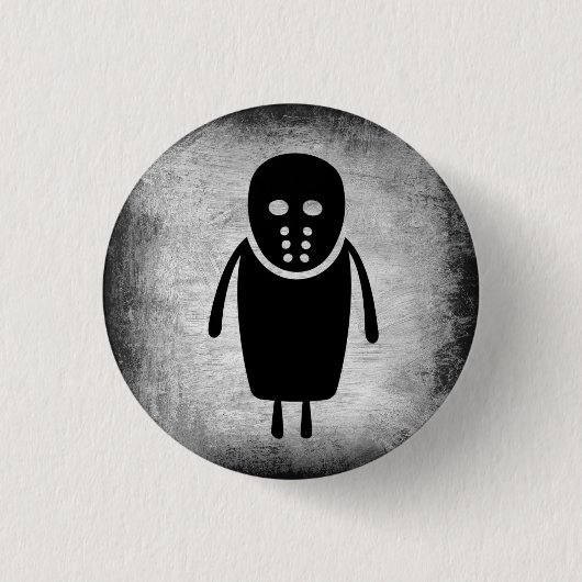 Badge Rond 2,50 Cm Bouton Halloween "Jason" (Devant)