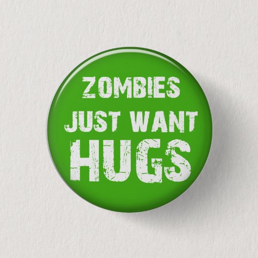 Badge Rond 2,50 Cm Bouton Halloween Zombie (Devant)