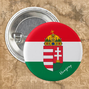 Badge Rond 2,50 Cm Bouton Hongrie, mode drapeau hongrois patriotique