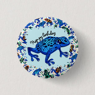 Badge Rond 2,50 Cm Bouton Hop-py Anniversaire