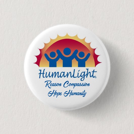 Badge Rond 2,50 Cm Bouton HumanLight (Devant)