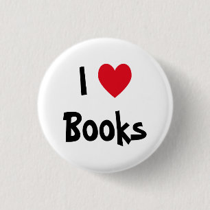 Badge Rond 2,50 Cm Bouton I Love Books