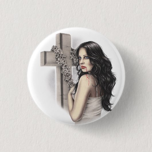 Badge Rond 2,50 Cm Bouton impardonnable de vampire de Sinner (Devant)