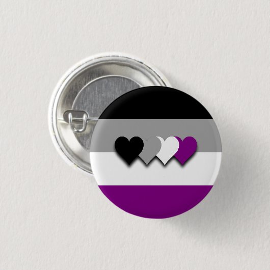 Badge Rond 2,50 Cm Bouton indicateur Asexuality (Devant & derrière)
