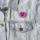 Badge Rond 2,50 Cm Bouton indicateur Bisexualité (En situation)
