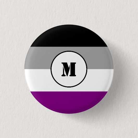 Badge Rond 2,50 Cm Bouton indicateur d'asexualité personnalisée (Devant)