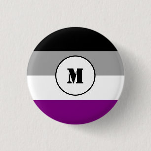 Badge Rond 2,50 Cm Bouton indicateur d'asexualité personnalisée