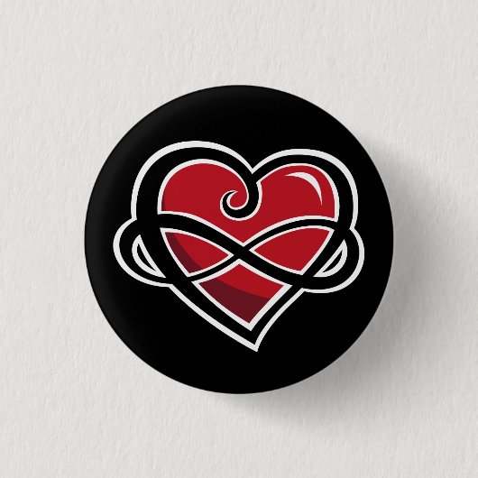 Badge Rond 2,50 Cm Bouton infini d'amour (Devant)