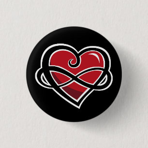 Badge Rond 2,50 Cm Bouton infini d'amour