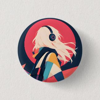 Badge Rond 2,50 Cm Bouton inspiré d'anime collectionnable 8 Vent dans