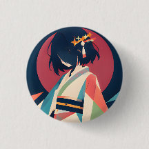 Bouton inspiré de l'anime collectionnable 1 Lune c