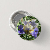 Badge Rond 2,50 Cm Bouton Iris doré (Devant & derrière)