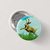 Badge Rond 2,50 Cm Bouton Jackalope (Devant & derrière)