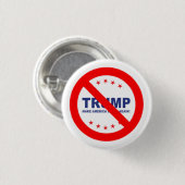Badge Rond 2,50 Cm Bouton Jamais Trump (Devant & derrière)
