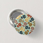 Badge Rond 2,50 Cm Bouton jaune de Kitty Kats (Devant & derrière)