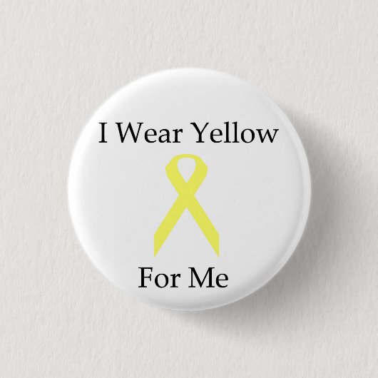 Badge Rond 2,50 Cm Bouton--Je porte le jaune pour moi (Devant)