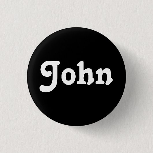 Badge Rond 2,50 Cm Bouton John (Devant)