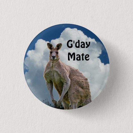 Badge Rond 2,50 Cm Bouton Kangaroo (Devant)
