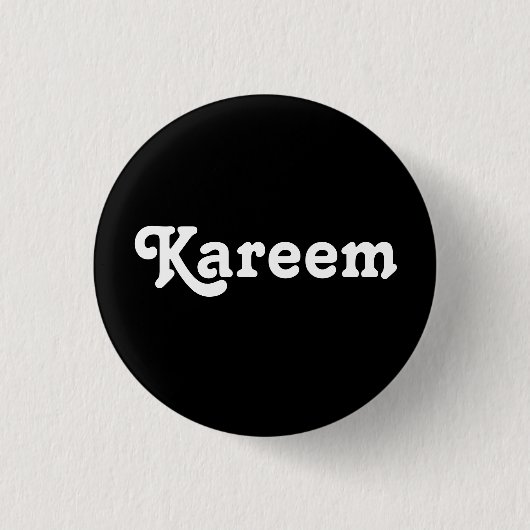 Badge Rond 2,50 Cm Bouton Kareem (Devant)