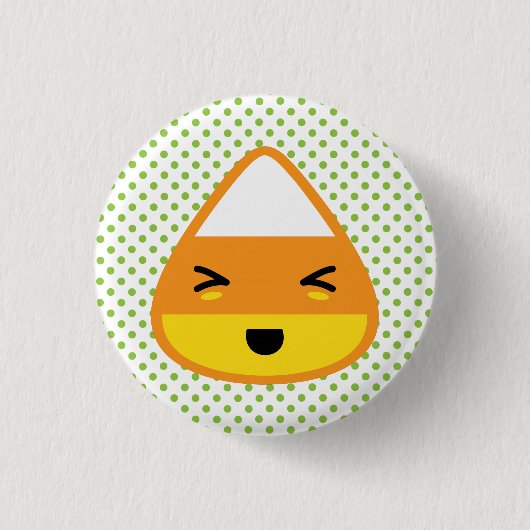 Badge Rond 2,50 Cm Bouton Kawaii Candy Corn (Devant)