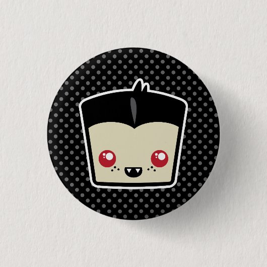 Badge Rond 2,50 Cm Bouton Kawaii Dracula (Devant)