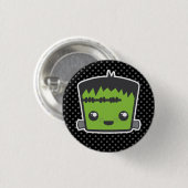 Badge Rond 2,50 Cm Bouton Kawaii Frankenstein (Devant & derrière)