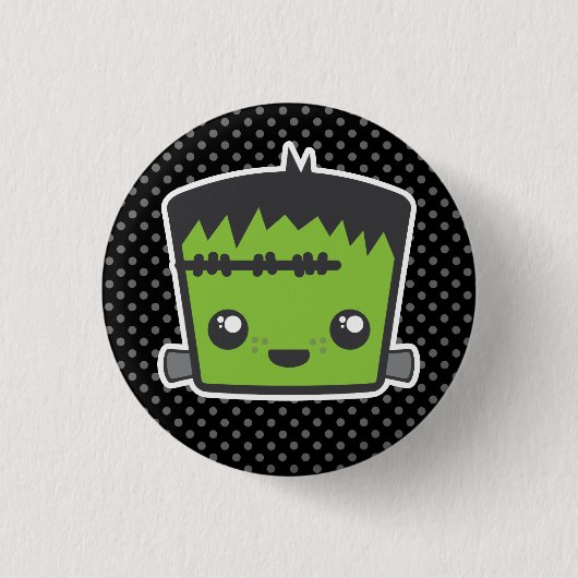 Badge Rond 2,50 Cm Bouton Kawaii Frankenstein (Devant)