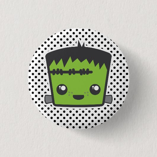 Badge Rond 2,50 Cm Bouton Kawaii Frankenstein (Devant)